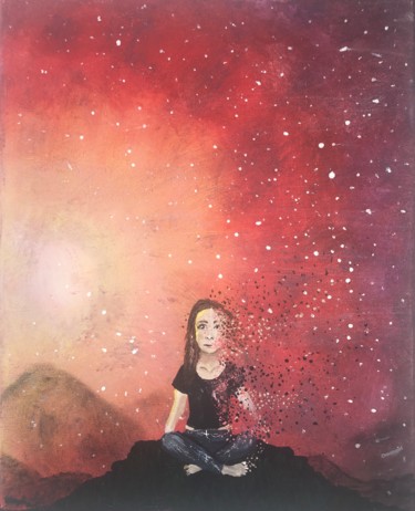 Peinture intitulée "Millions d'étoiles" par Launova, Œuvre d'art originale, Acrylique