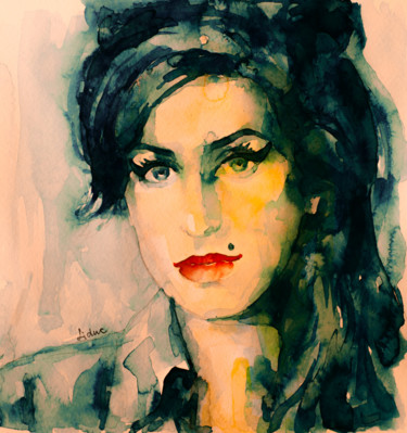 Peinture intitulée "Amy..." par Laur Iduc, Œuvre d'art originale, Aquarelle