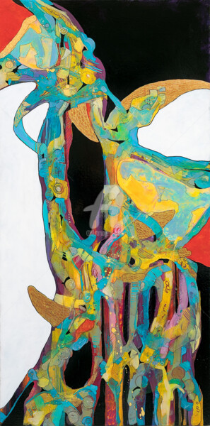 Картина под названием "Immersus emergo" - Laura Alunni, Подлинное произведение искусства, Масло