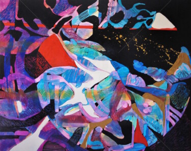 Pittura intitolato "La sostanza di cui…" da Laura Alunni, Opera d'arte originale, Smalto