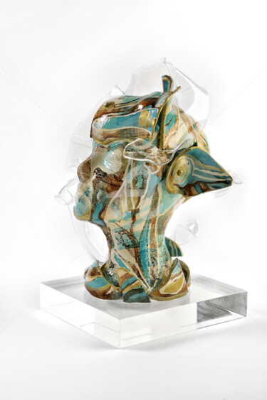 Sculpture titled "L’altra metà" by Laura Alunni, Original Artwork, Ceramics