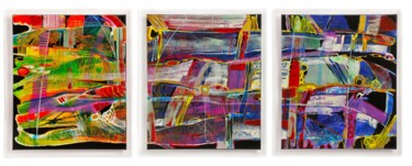 Pittura intitolato "Sulla strada" da Laura Alunni, Opera d'arte originale, Olio Montato su Plexiglass