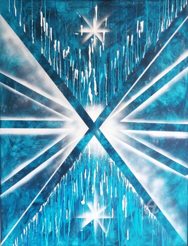 Malerei mit dem Titel "Atlantis" von Laura Belinho, Original-Kunstwerk, Acryl