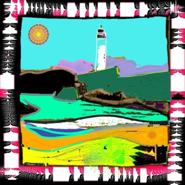 Arte digitale intitolato "Le phare" da Laura-Carole Von Borzyskowski, Opera d'arte originale, Pittura digitale