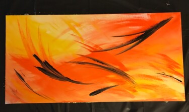 Painting titled "Plume" by Laura Casini, Original Artwork, Acrylic