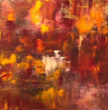 Painting titled "Burning" by Laura Casini, Original Artwork, Acrylic