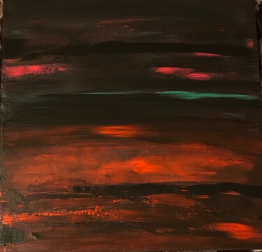 Painting titled "Lines in the black" by Laura Casini, Original Artwork, Acrylic