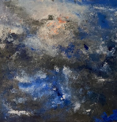Pintura intitulada "Orange moon in the…" por Laura Casini, Obras de arte originais, Acrílico