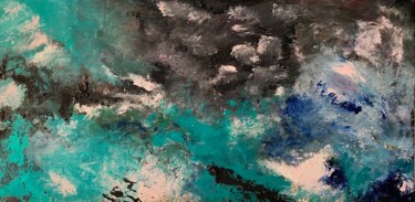 Painting titled "Onde" by Laura Casini, Original Artwork, Acrylic