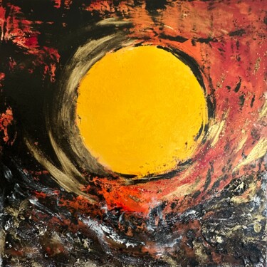 Pittura intitolato "Palla di fuoco" da Laura Casini, Opera d'arte originale, Acrilico
