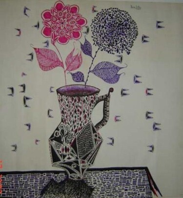 Pintura titulada "Flores." por Laura Cossu, Obra de arte original