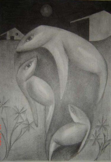 Painting titled "Animals" by Laura Cossu, Original Artwork
