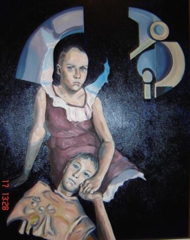 Painting titled "Los hijos de la luz" by Laura Cossu, Original Artwork