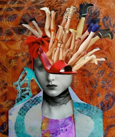 Collages intitolato "Mi locura" da Laura Dangelo, Opera d'arte originale, Collages