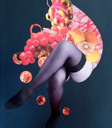 Collagen mit dem Titel "Un toque de color" von Laura Dangelo, Original-Kunstwerk, Collagen