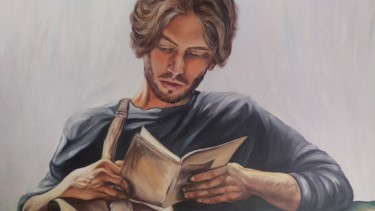 Pittura intitolato "La lettura" da Laura Gabriele, Opera d'arte originale, Acrilico