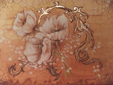 Pittura intitolato "Fiori bianchi" da Laura Gabriele, Opera d'arte originale, Acrilico