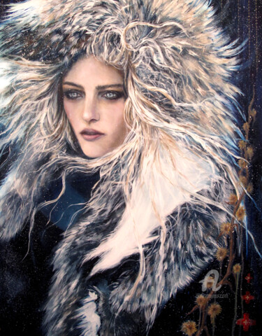 Painting titled "Spirit of Winter" by Laura Krusemark, Original Artwork, Oil