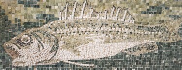 Scultura intitolato "Barsch" da Laura Lambert, Opera d'arte originale, Mosaico Montato su Pannello di legno