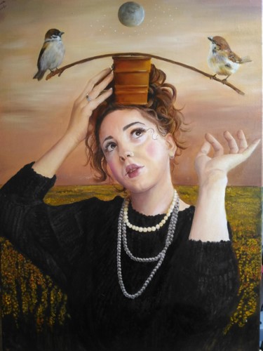 Pittura intitolato "Equilibri" da Laura Muolo, Opera d'arte originale, Olio