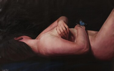 Pintura intitulada "velata solitudine" por Laura Muolo, Obras de arte originais, Óleo