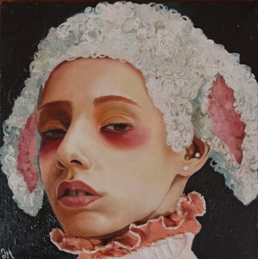 Malerei mit dem Titel "Non sono una pecora!" von Laura Muolo, Original-Kunstwerk, Öl