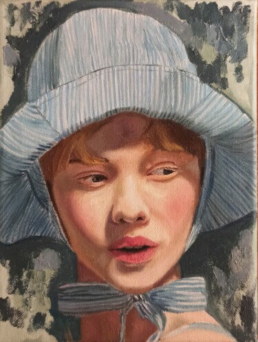 Pintura intitulada "une petite fille" por Laura Muolo, Obras de arte originais, Óleo