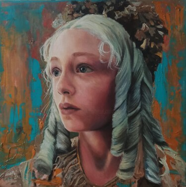 Painting titled "MARIE ANNE" by Laura Muolo, Original Artwork, Oil