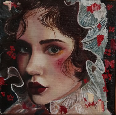 Pintura intitulada "Caroline" por Laura Muolo, Obras de arte originais, Óleo
