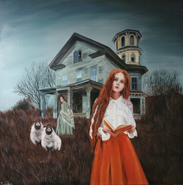 Pintura titulada "la dama in fuga" por Laura Muolo, Obra de arte original, Oleo