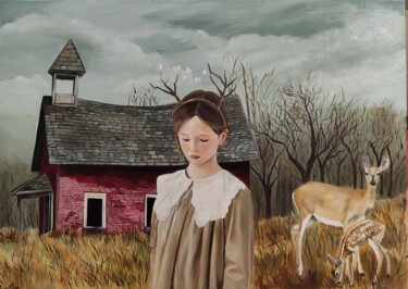 Pintura titulada "quella vecchia case…" por Laura Muolo, Obra de arte original, Oleo