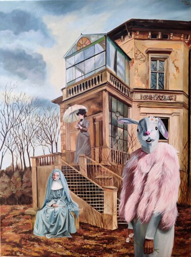 Pittura intitolato "Allegoria di una ma…" da Laura Muolo, Opera d'arte originale, Olio Montato su Telaio per barella in legno