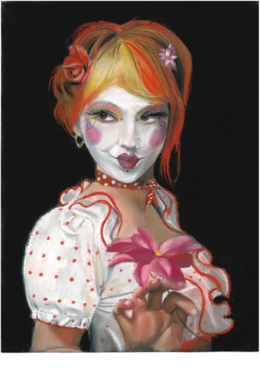 Рисунок под названием "Miss Sweety" - Laura Muolo, Подлинное произведение искусства, Пастель