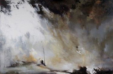 Pittura intitolato "zen-on-the-sea-2.jpg" da Laura Rominu, Opera d'arte originale, Olio