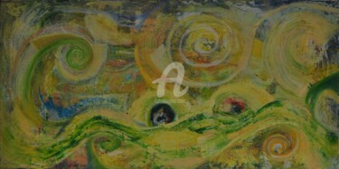 Painting titled "labirintas-labyrint…" by Lauryna, Original Artwork, Acrylic
