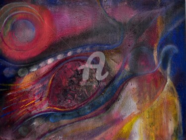 Картина под названием "zmogus-povas-peacoc…" - Lauryna, Подлинное произведение искусства, Акрил