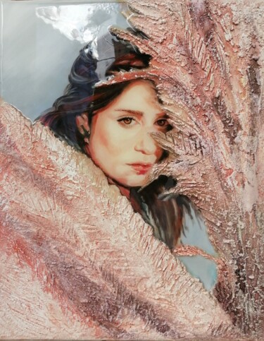 Картина под названием "HIDDEN GAZE" - Laura Segatori, Подлинное произведение искусства, Масло
