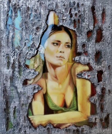 Think Peinture intitulée "Think" par Laura Segatori, Œuvre d'art originale, Huile