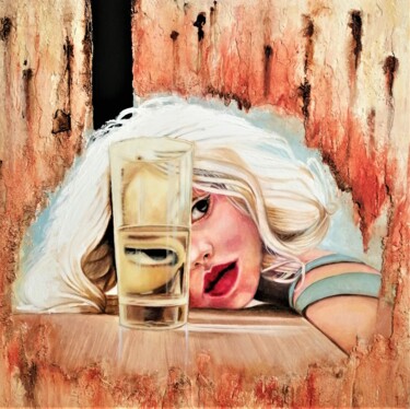 Картина под названием "Big Eye" - Laura Segatori, Подлинное произведение искусства, Масло