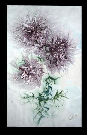 Design mit dem Titel "Stelo con fiori" von Carte Di Laura, Original-Kunstwerk, Tischkunst