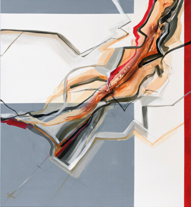 Картина под названием "Abstract painting C…" - Laura Treimane Saulaja, Подлинное произведение искусства, Акрил Установлен на…