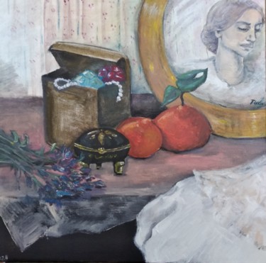 Pittura intitolato "Atgadījums Tornfild…" da Laura Tuča, Opera d'arte originale, Acrilico