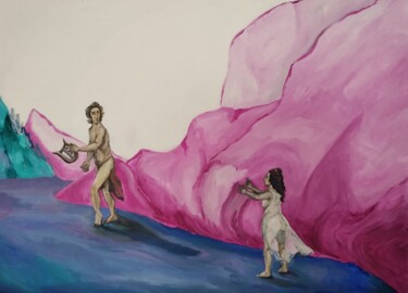 Painting titled "Moment when Orpheus…" by Laura Tuča, Original Artwork, Acrylic