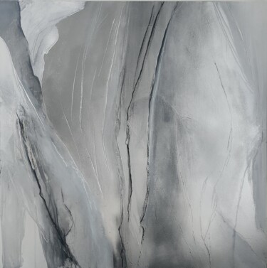 Ζωγραφική με τίτλο "Glacier" από Laura Vargova Fine Art, Αυθεντικά έργα τέχνης, Ακρυλικό Τοποθετήθηκε στο Ξύλινο φορείο σκελ…