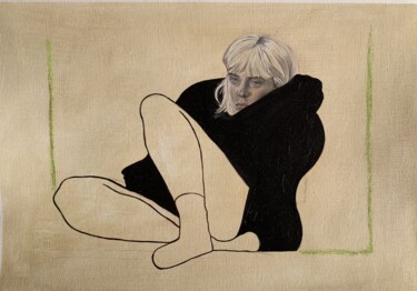 「Billie」というタイトルの絵画 Laura Vendraminによって, オリジナルのアートワーク, オイル
