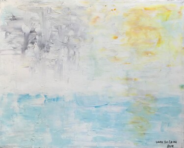Painting titled "Vie" by Laura Vila Leoni, Original Artwork, Oil Mounted on Wood Stretcher frame