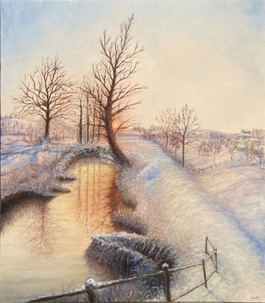 Malerei mit dem Titel "Neve" von Laura Vincelli, Original-Kunstwerk, Öl