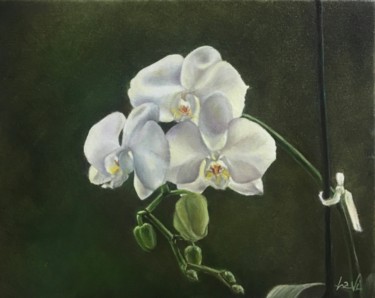 Painting titled "Orchidea" by Laura Vincelli, Original Artwork, Oil