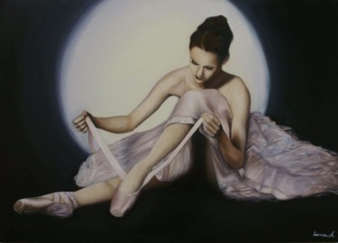 Painting titled "Ballerina" by Laura Vincelli, Original Artwork, Oil