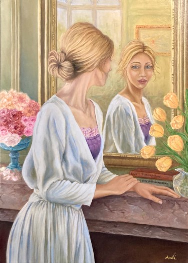 Pintura titulada "Specchio" por Laura Vincelli, Obra de arte original, Oleo